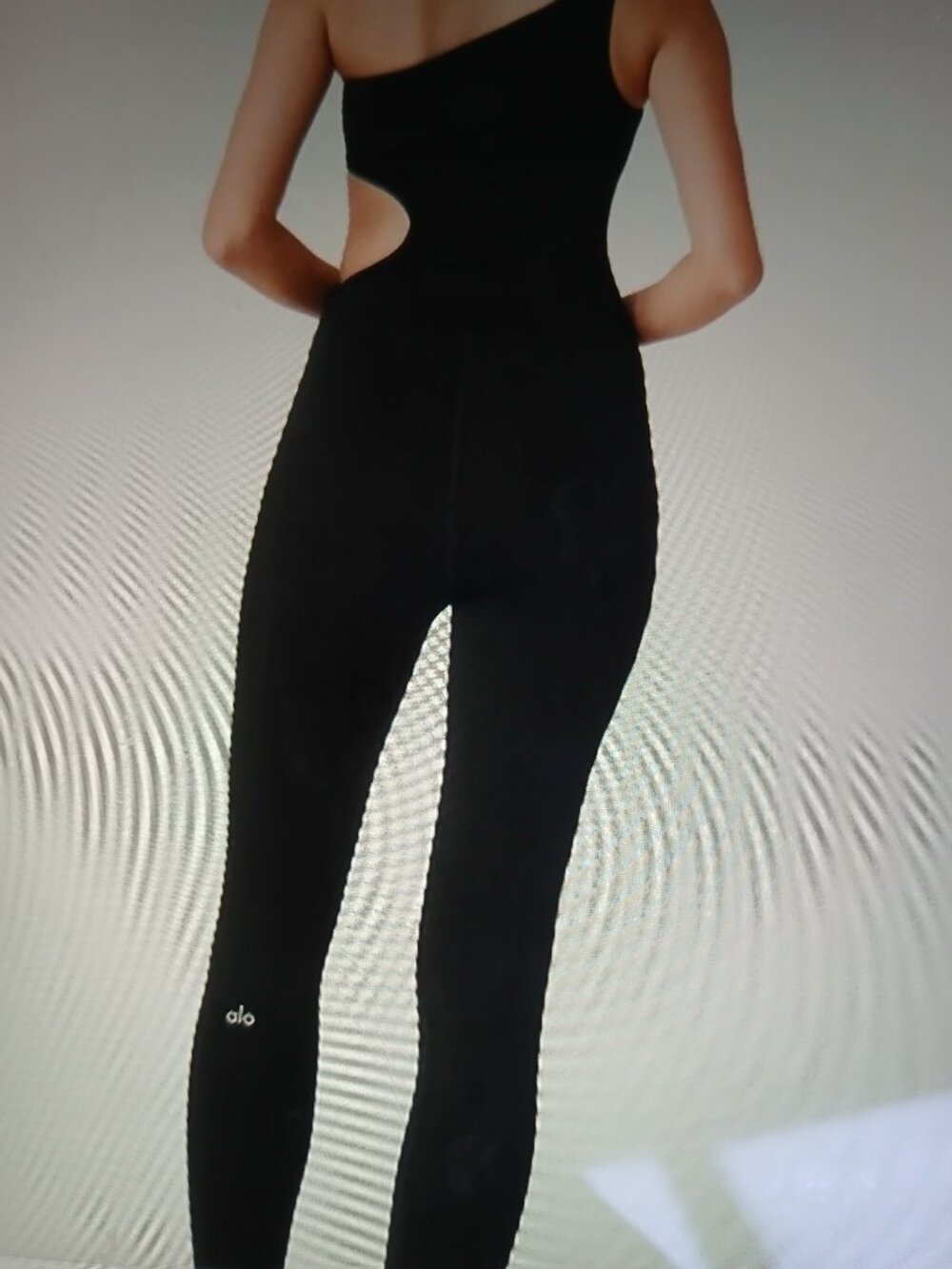 *Rare* ALO Yoga Black One-Shoulder Cutout Jumpsuit